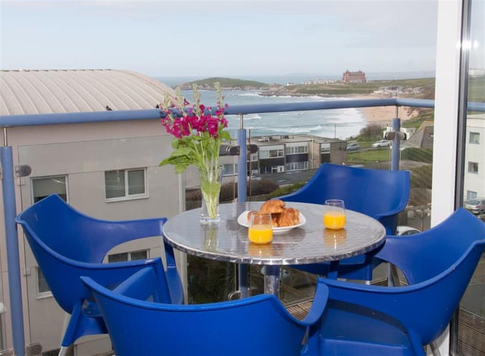 Balcony at Beach View, Ocean 1 in North Cornwall, Newquay