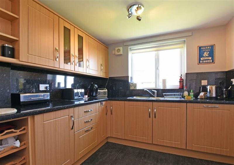 This is the kitchen at Beach View, Seahouses