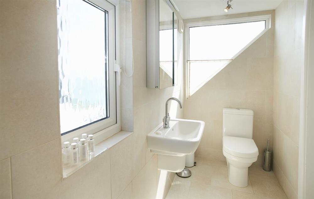 Luxury en-suite shower room to the first floor double bedroom at Beach View, Southbourne