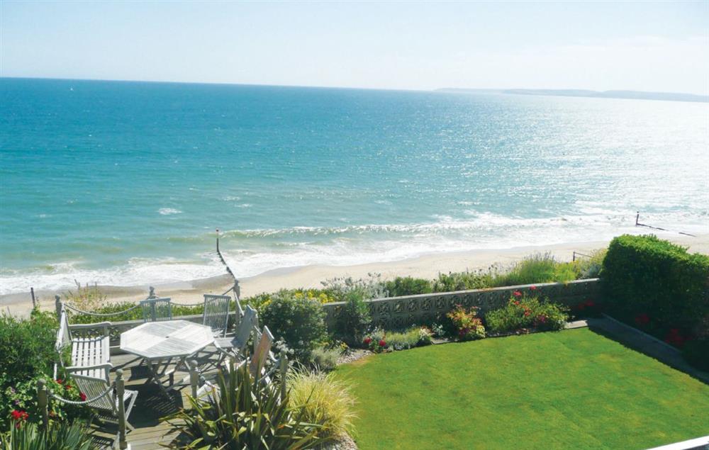 The stunning view of the beach taken from the first floor at Beach View, Southbourne