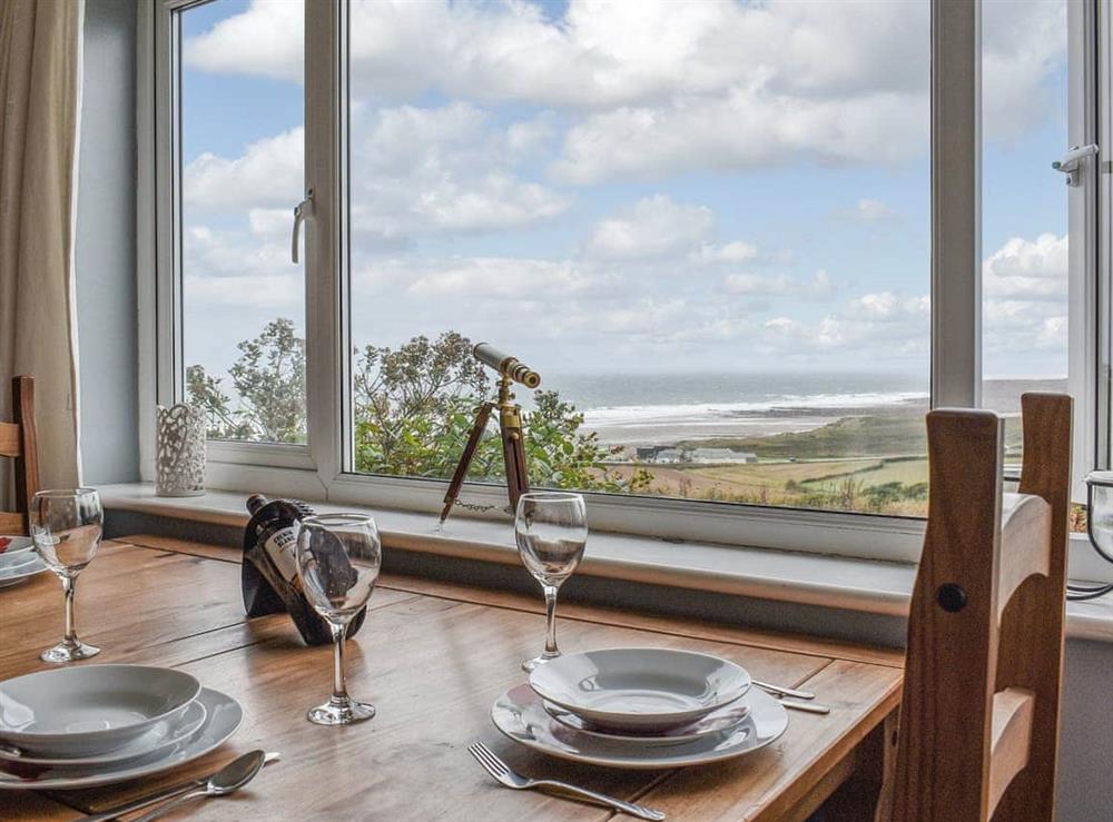 Dining Area at Beach View in Widemouth Bay, Cornwall