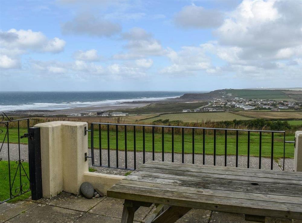 Outdoor area at Beach View in Widemouth Bay, Cornwall