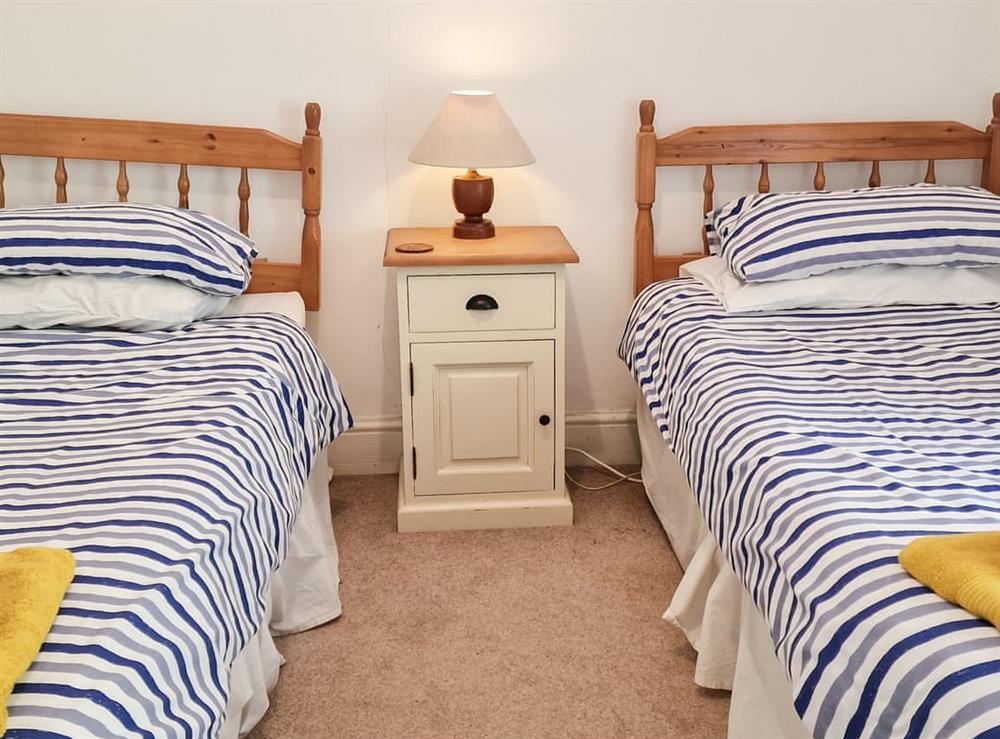 Twin bedroom at Beachcomber Cottage in Beer, Devon