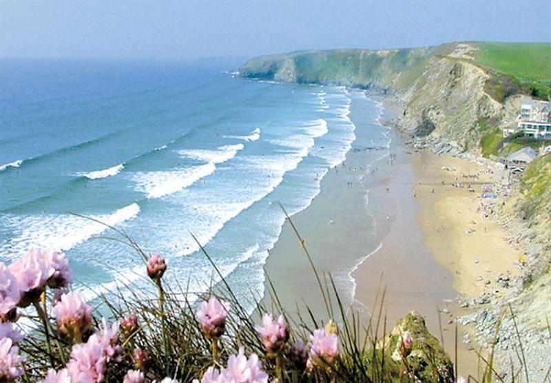 Watergate Bay at Beachcombers in North Cornwall, South West of England