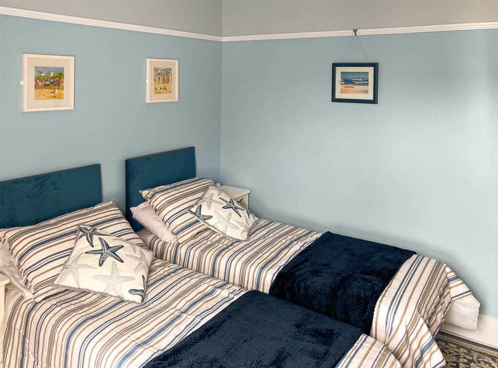 Twin bedroom at Beachcombers Retreat in Felixstowe, Suffolk