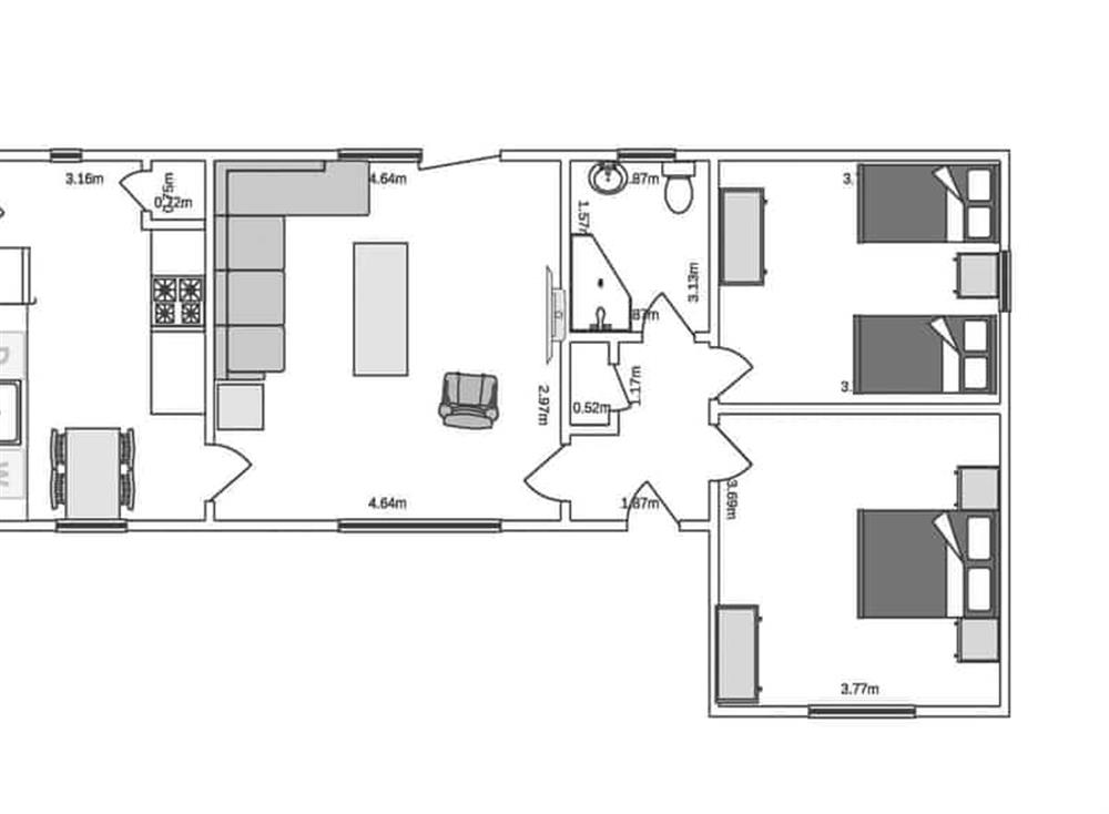 Floor plan at Beachcroft Cottage in Aird Tong, Outer Hebrides, Isle Of Lewis