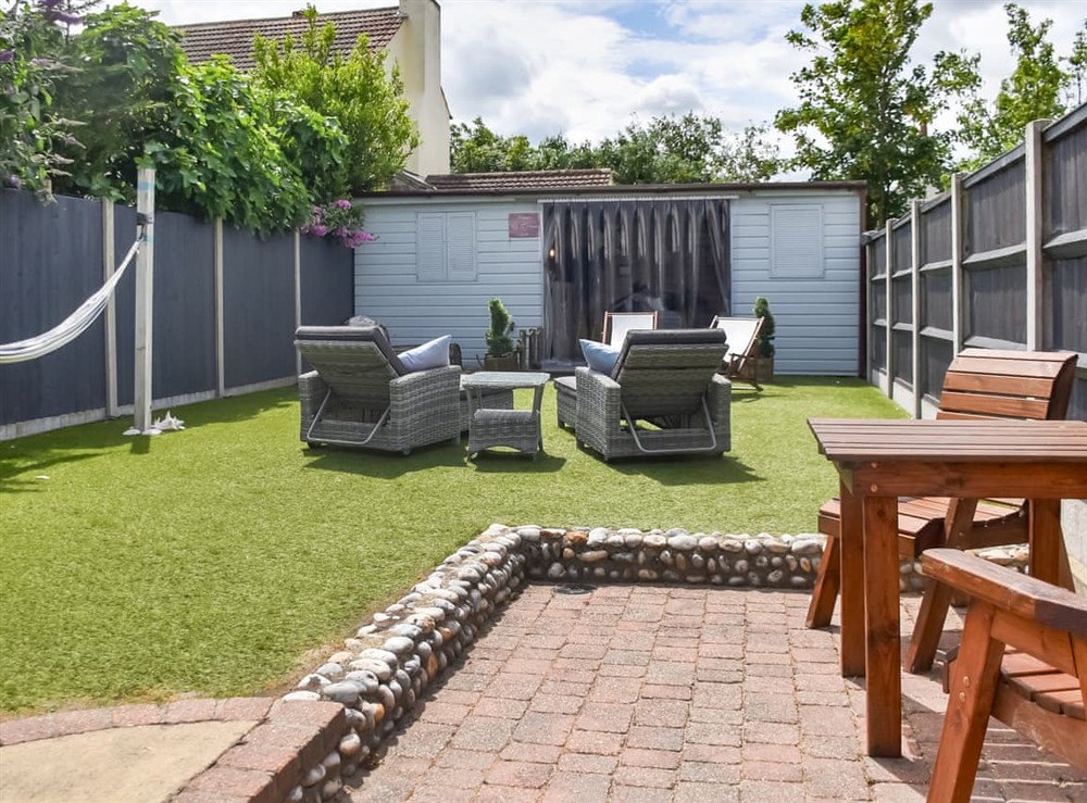 Garden at Beachmans Cottage in Great Yarmouth, Norfolk