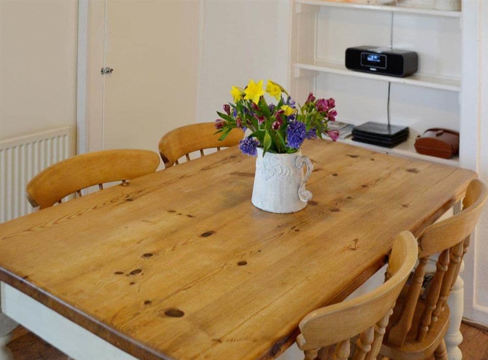 Dining room at Beachside Cottage in Shaldon, near Teignmouth, Devon