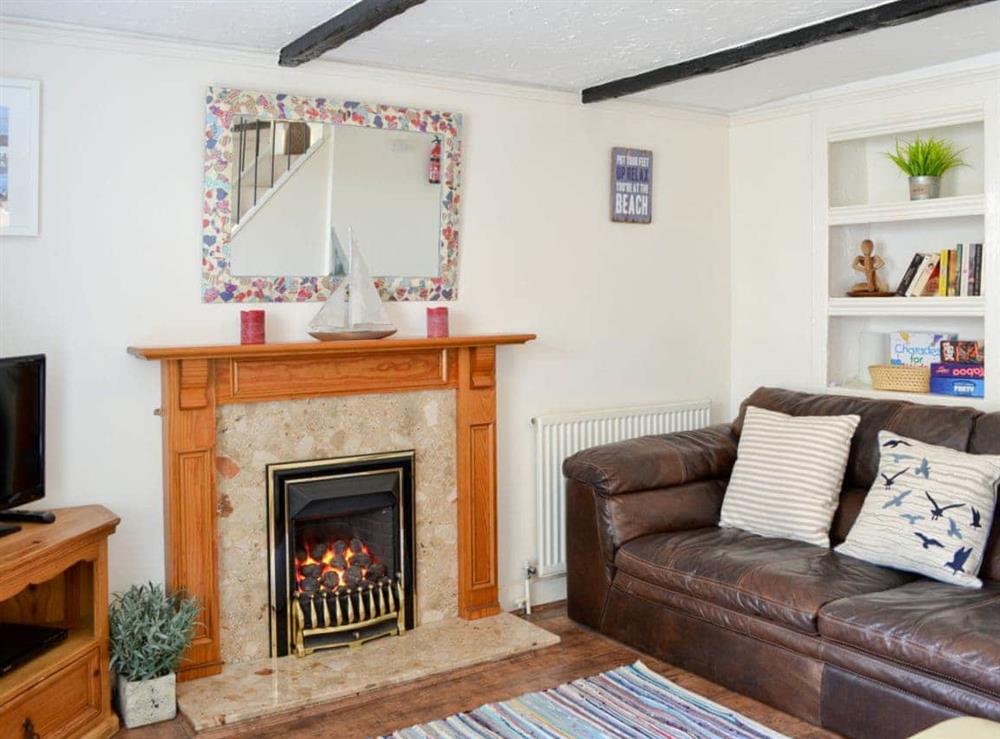 Living room at Beachside Cottage in Shaldon, near Teignmouth, Devon