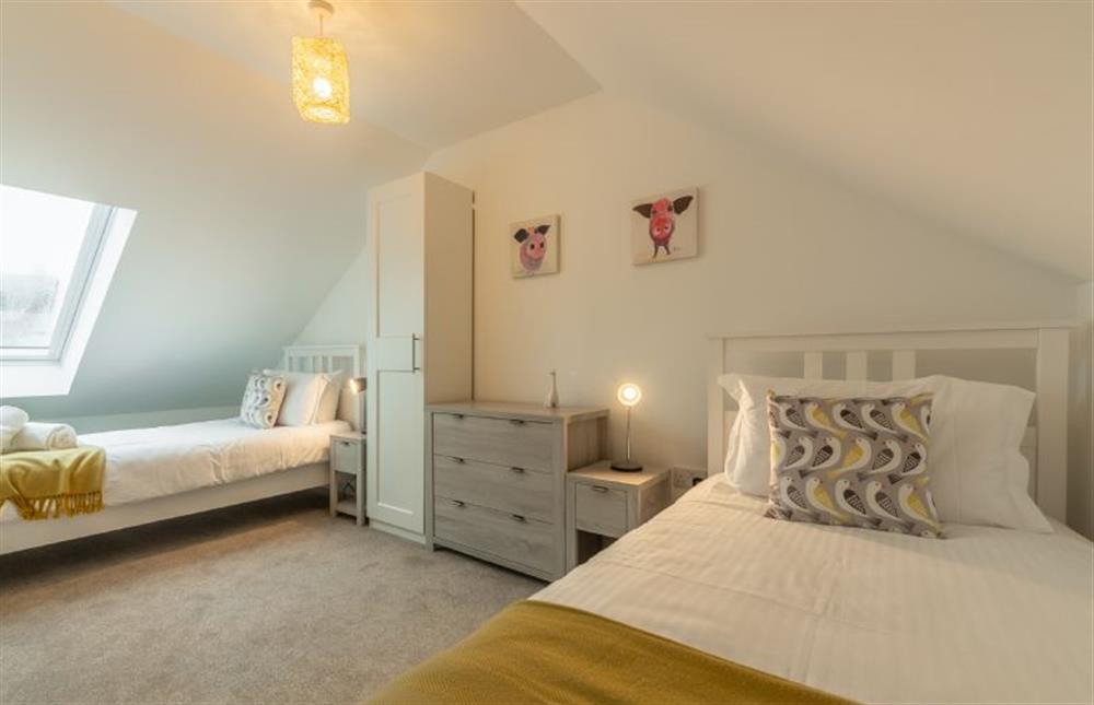 Bedroom three with 3’ twin beds at Beacon View, St Agnes 