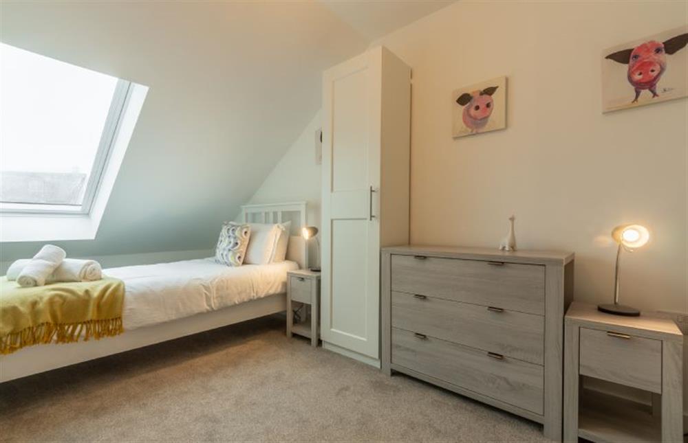 Bedroom three with twin beds and veluxe window at Beacon View, St Agnes 