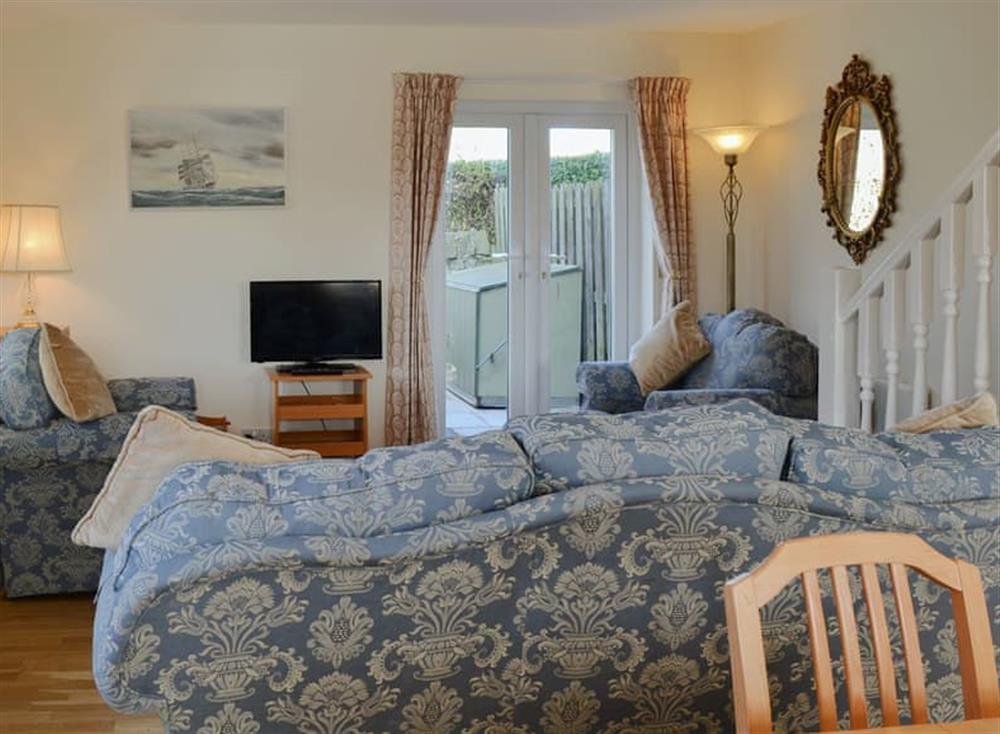 Comfortable open plan living space at Beadlin Cottage in Beadnell, Northumberland
