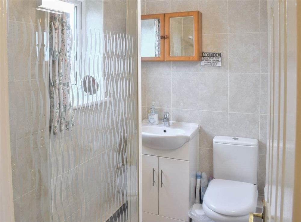 Shower room at Beadlin Cottage in Beadnell, Northumberland