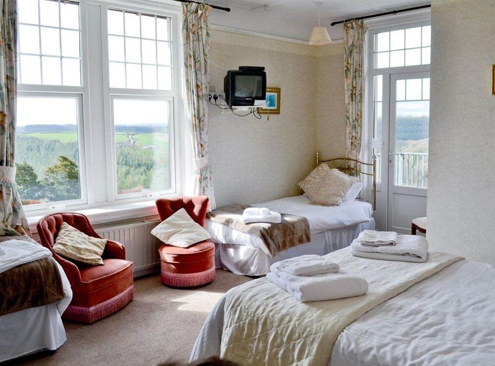 Family bedroom at Beaford House in Beaford, near Winkleigh, Devon