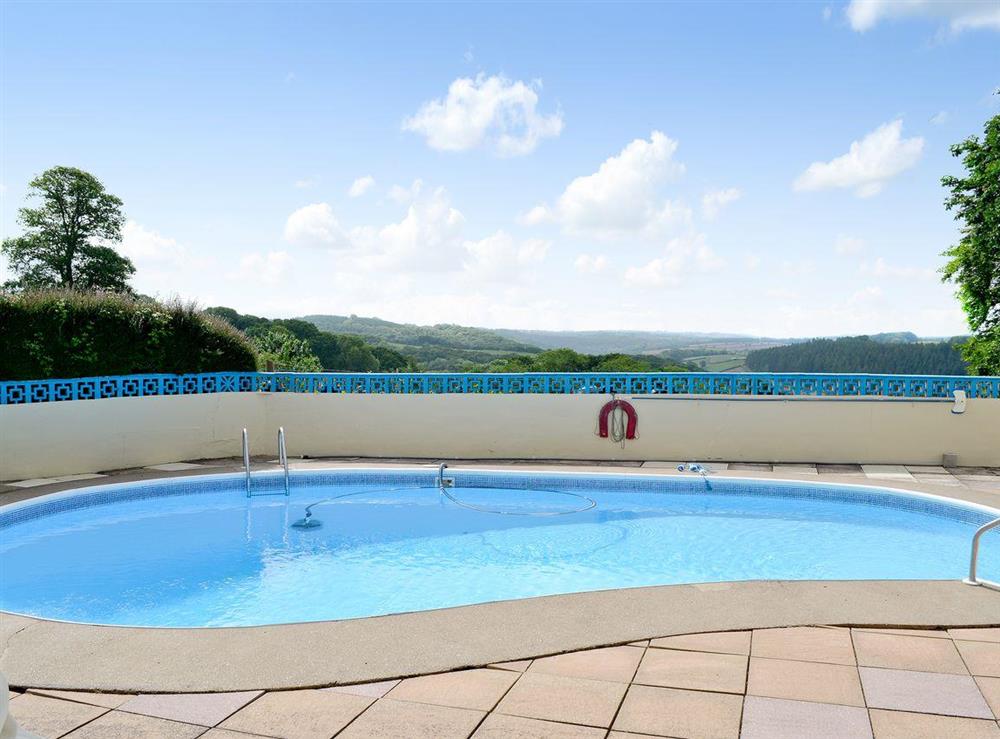 Shared swimming pool at Beaford House in Beaford, near Winkleigh, Devon