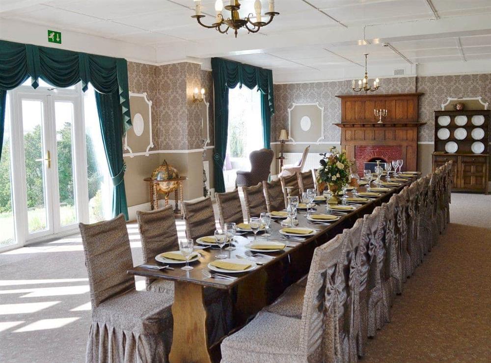 Spacious dining room which is ideal for celebrating a special occasion at Beaford House in Beaford, near Winkleigh, Devon