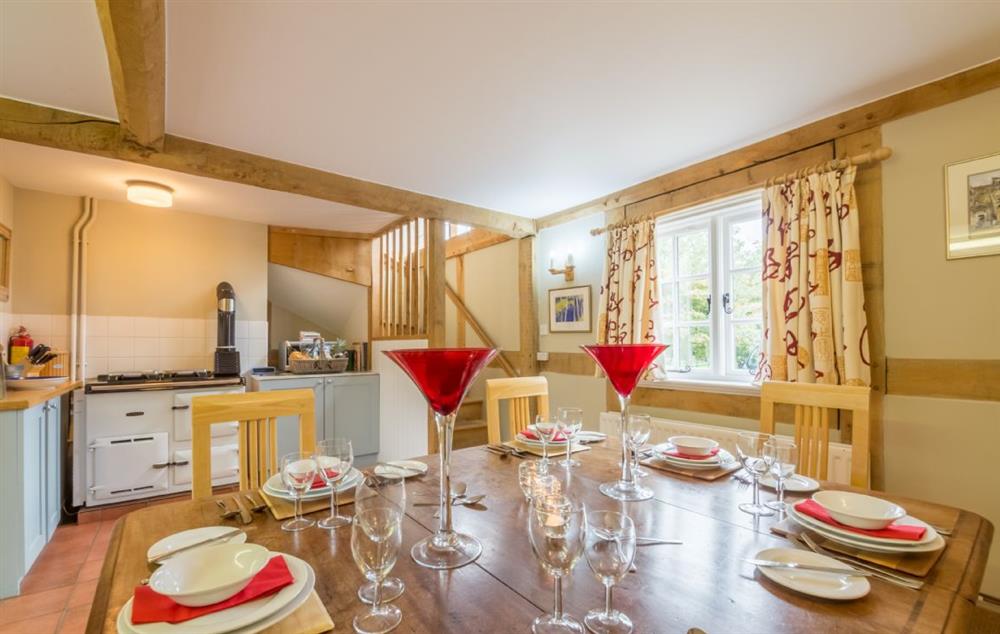 Cottage kitchen and dining area at Bearwood House and Cottage, Pembridge, near Leominster