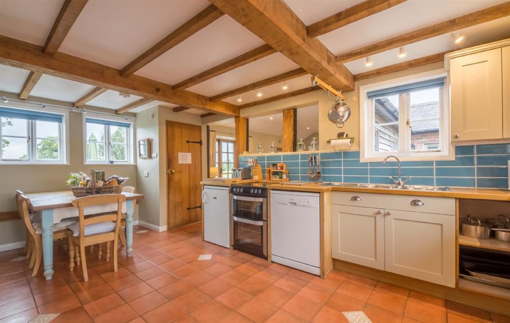 Kitchen with Aga at Bearwood House, Pembridge