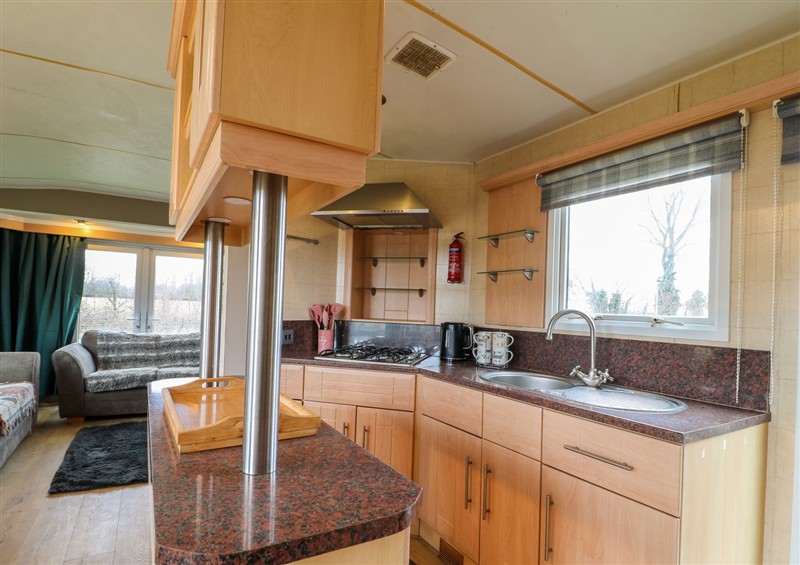 This is the kitchen at Beatrices Static Caravan, Spalding