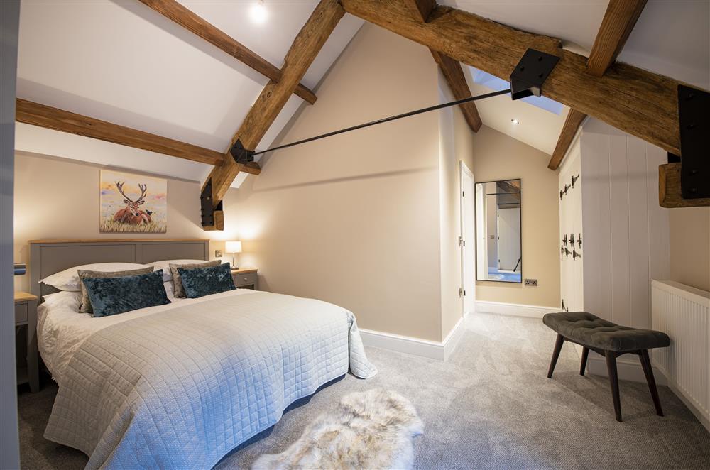 First floor: Master bedroom  at Beckside at Ribba Hall Farm, Nr Leyburn, North Yorkshire