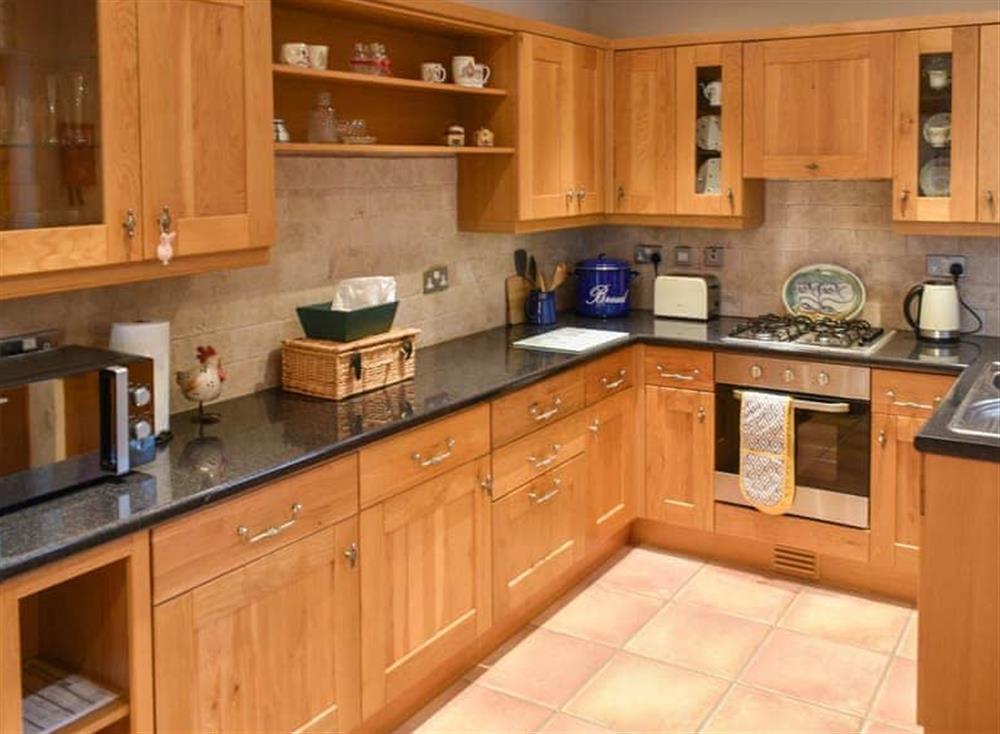 Kitchen area at Beckside Cottage in Bishop Monkton, near Ripon, North Yorkshire