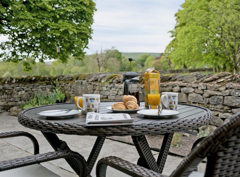 Ideal for al-fresco dining at Beckside Cottage in Orton, near Appleby, Cumbria