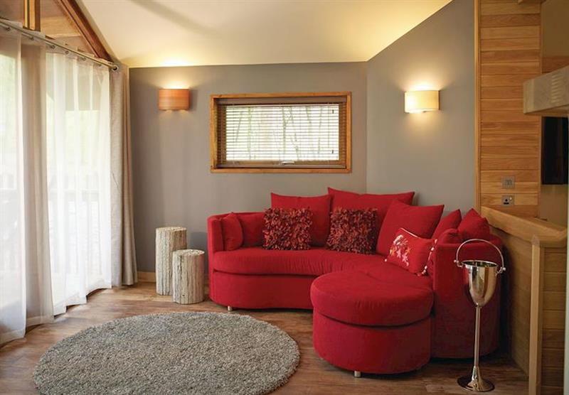 Living room in a Golden Oak Hideaway at Beddgelert Snowdonia in Beddgelert, Gwynedd