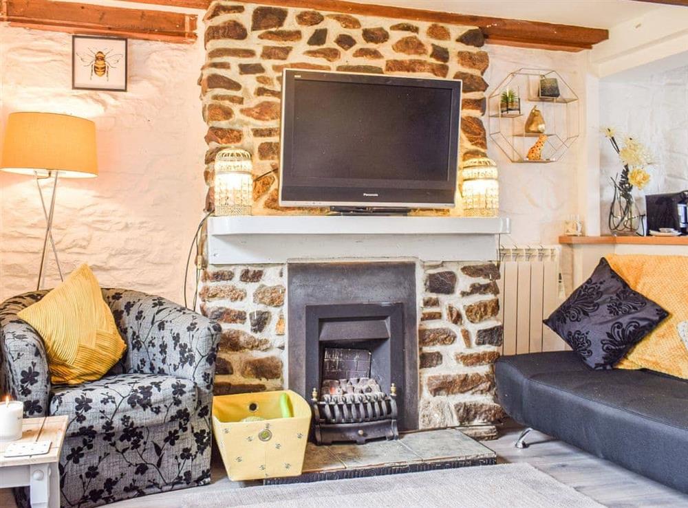 Living room at Bee Cottage in Hayle, Cornwall