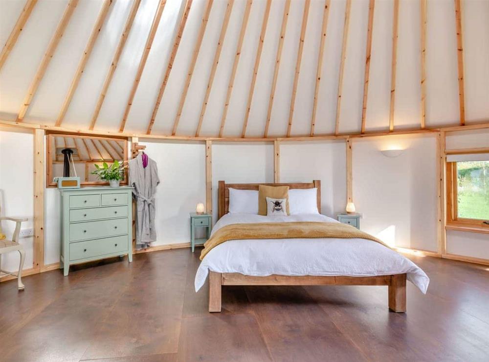 Double bedroom area at Bee Roundhouse in South Walsham, Norfolk