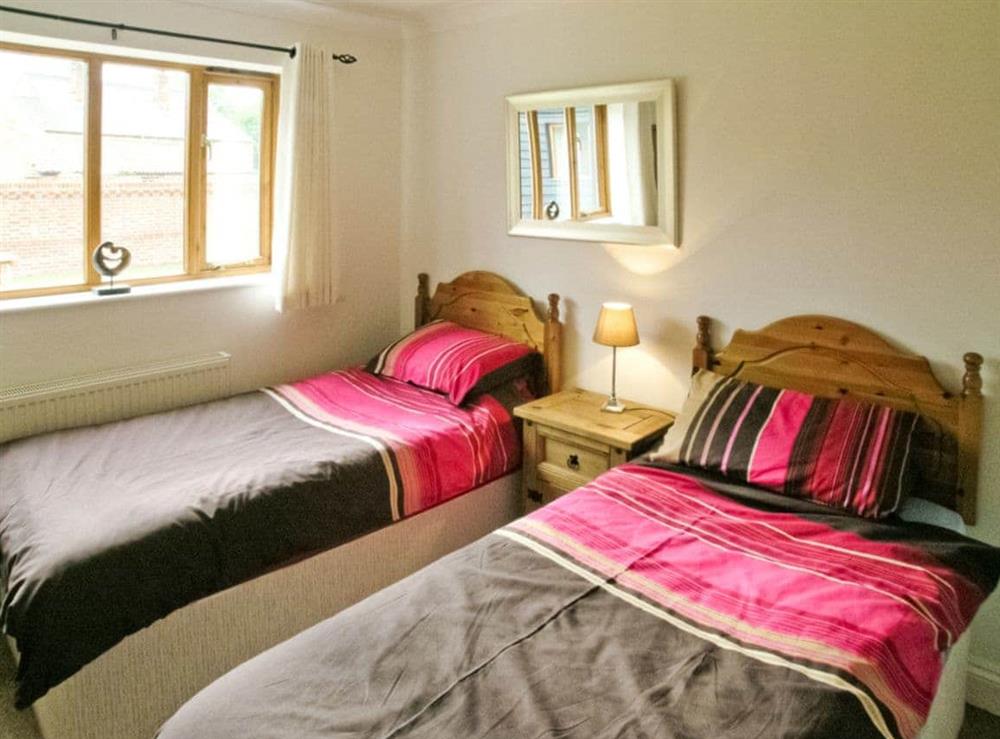 Twin bedroom at Beech Barn in Neatishead, Norwich, Norfolk., Great Britain