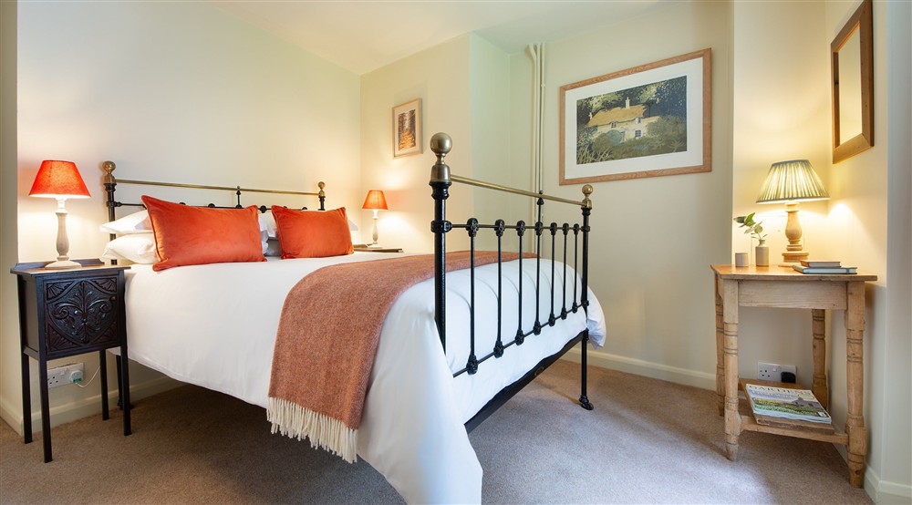 The double bedroom at Beech Cottage in Bridport, Dorset