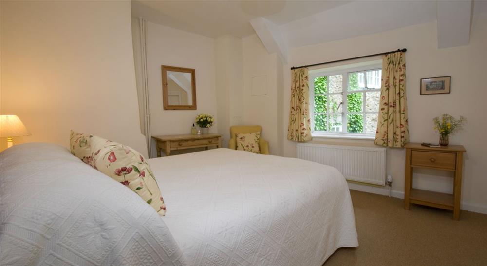 The large double bedroom at Beech Cottage in Bridport, Dorset