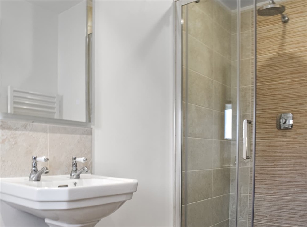 Bathroom at Beech Cottage in Inwardleigh, near Okehampton, Devon