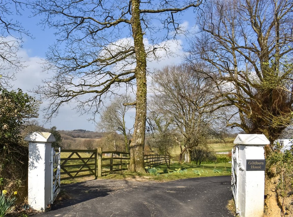 Driveway at Beech Cottage in Inwardleigh, near Okehampton, Devon