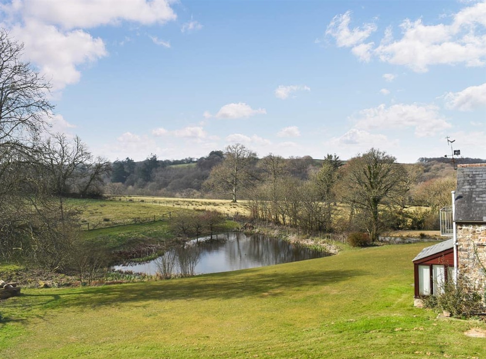 View at Beech Cottage in Inwardleigh, near Okehampton, Devon