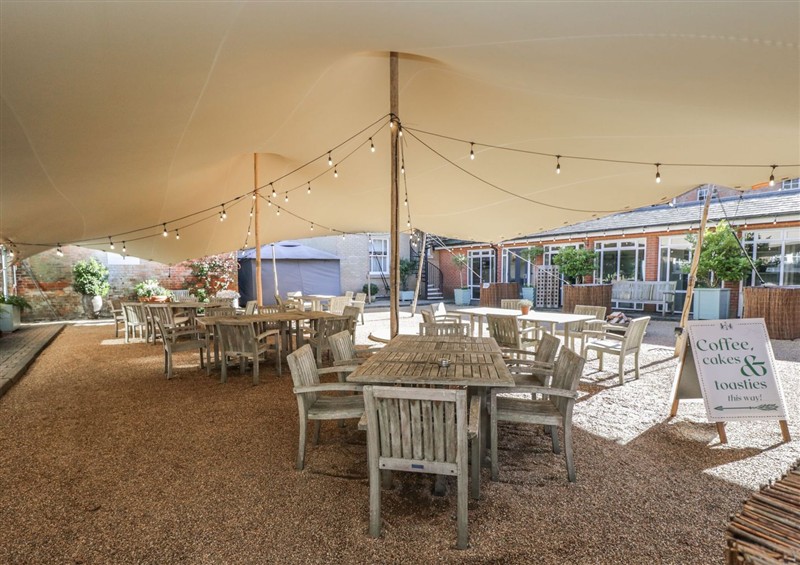 Enjoy a cup of tea on the patio at Beech, Elcot near Kintbury