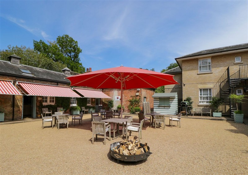 This is the patio at Beech, Elcot near Kintbury