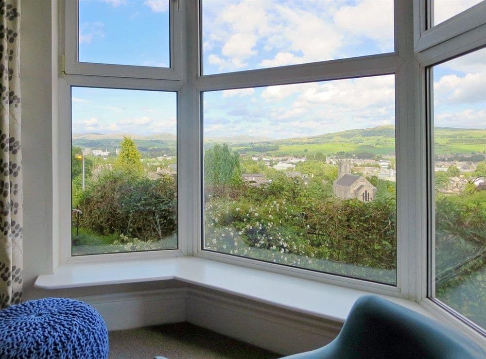 Wonderful views of Kendal from the living room at Beech Hill Terrace in Kendal, Cumbria