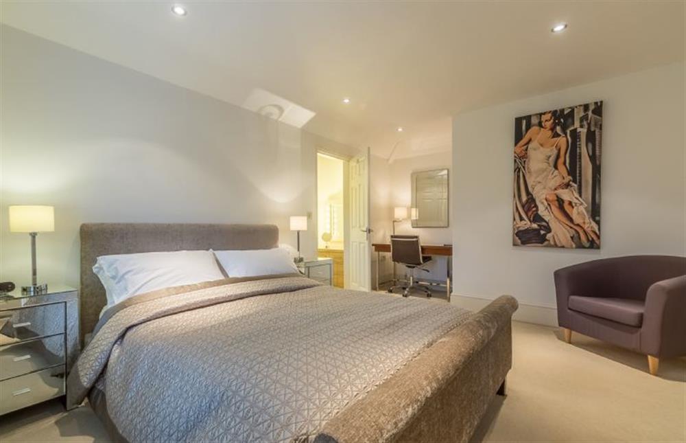 First floor: The master bedroom has a dressing room and en-suite shower room at Beech House, Little Walsingham