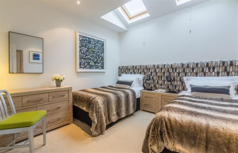 Ground floor: Bedroom four, with twin beds at Beech House, Little Walsingham