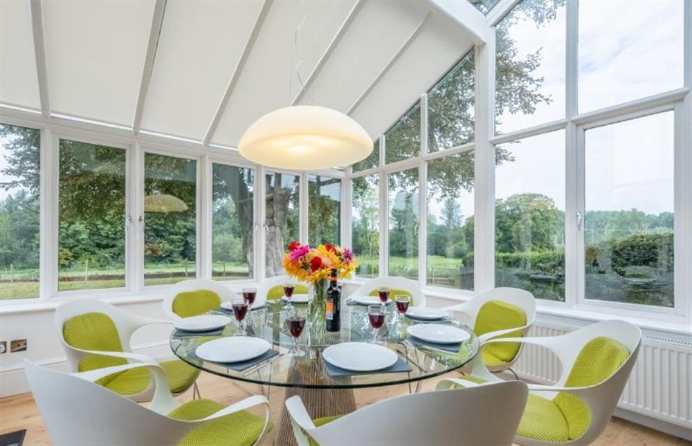Ground floor: Lovely garden views from the dining table at Beech House, Little Walsingham