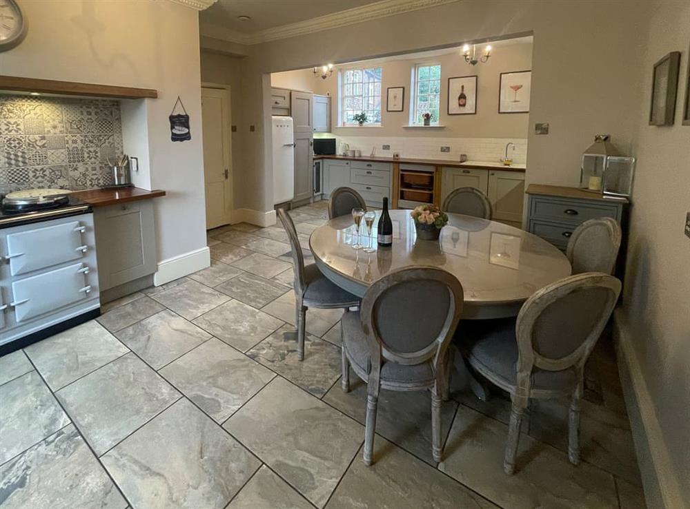 Spacious kitchen with Aga at Beech House in Wainfleet, near Skegness, Lincolnshire