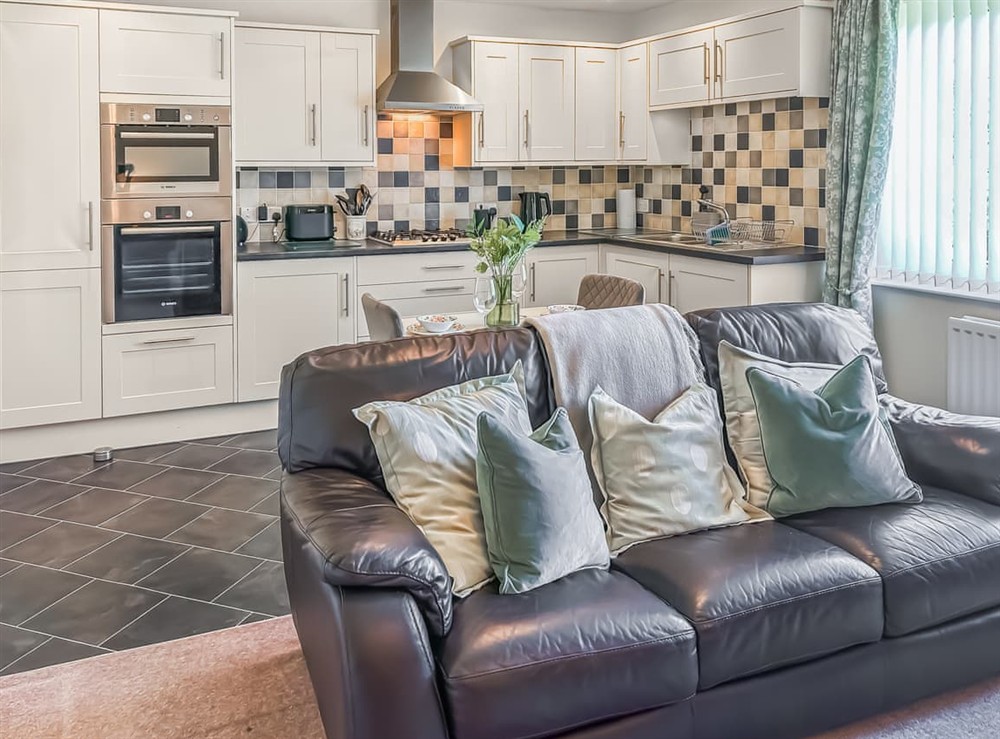 Open plan living space at Beech Retreat in Ambleside, Cumbria