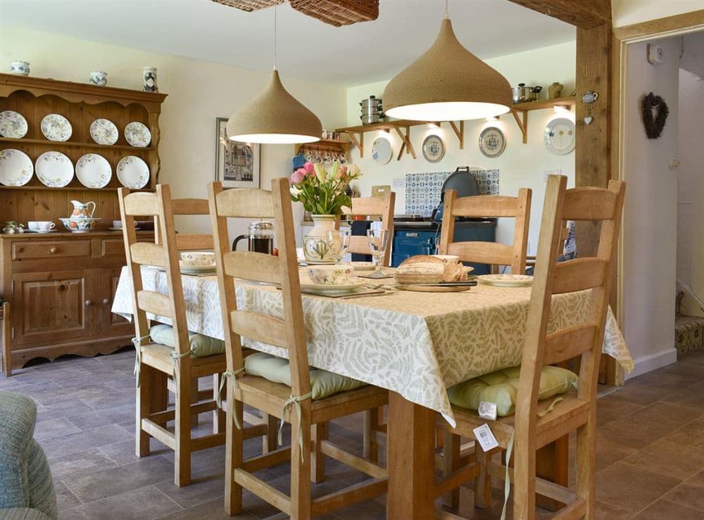 Dining Area at Beech Tree Cottage at Blackaton Manor Farm in Widecombe-in-the-Moor, Devon