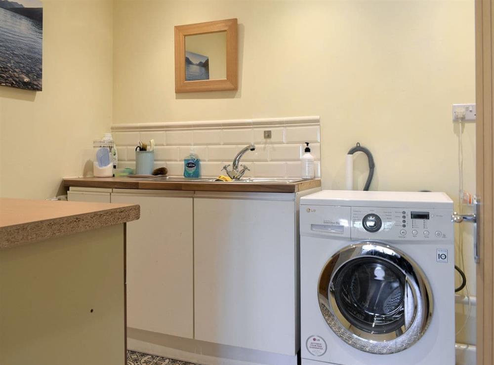 Utility room at Beech Tree Cottage at Blackaton Manor Farm in Widecombe-in-the-Moor, Devon