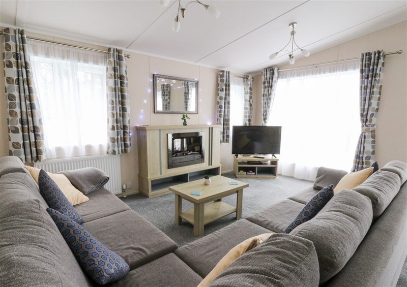 The living room at Beechwood Lodge, Borth