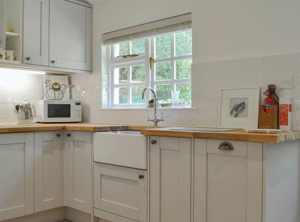 Well equipped kitchen at Beehive Cottage in St Breock, near Wadebridge, Cornwall