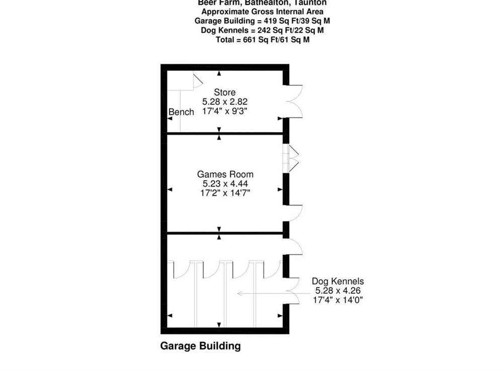 Floor plan of garage building