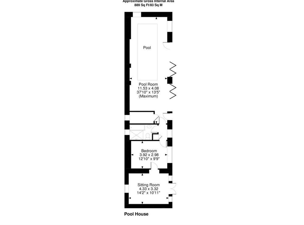 Floor plan of pool house