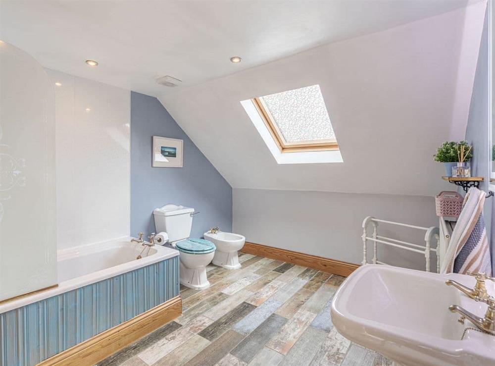 Bathroom at Bees Cottage in Ancroft nr Berwick upon Tweed, Northumberland
